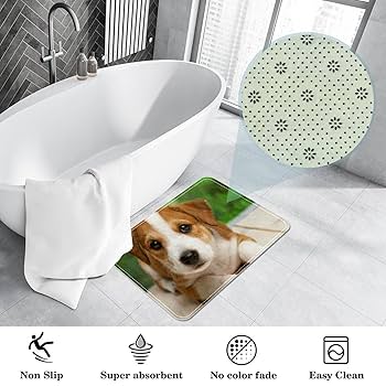 Amazon | エリアラグ、玄関マット、ジャックラッセル テリア犬の